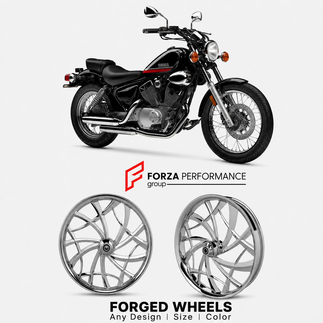 CUSTOM FORGED WHEELS RIMS for YAMAHA V-STAR 650