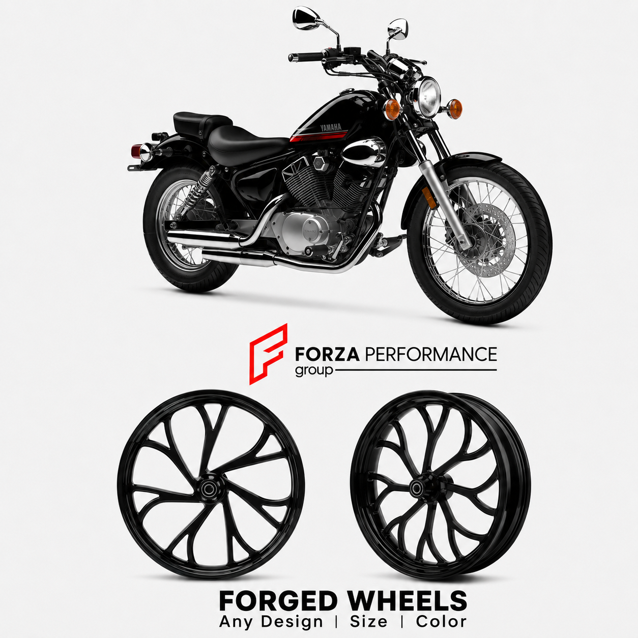CUSTOM FORGED WHEELS RIMS for YAMAHA V-STAR 650