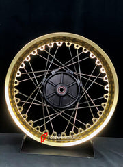 We manufacture premium quality forged motorcycle wheels rims for KTM 390 in any design, size, color.

Wheel sizes (motorcycle spec):

Front: 3.5 x 19

Rear: 4.5 x 17

Weight:

Front: 5.2 kg (11.46 lbs)

Rear: 6.25 kg (13.78 lbs)


Finishing: Gloss Gold

Forza Performance Group engineers and manufactures each forged motorcycle wheel individually per order. This ensures precise fitment, uncompromised strength, and unique styling. Whether for racing, touring, or daily use — our wheels are built for both perfor