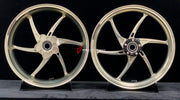 We manufacture premium quality forged motorcycle wheels rims for KAWASAKI ZX6R in any design, size, color.

Wheel sizes (motorcycle spec):

Front: 3.5 x 17

Rear: 5.5 x 17

Weight:

Front: 3.8 kg (8.38 lbs)

Rear: 4.85 kg (10.69 lbs)


Finishing: Gloss Bronze

Forza Performance Group engineers and manufactures each forged motorcycle wheel individually per order. This ensures precise fitment, uncompromised strength, and unique styling. Whether for racing, touring, or daily use — our wheels are built for both