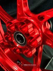 We manufacture premium quality forged motorcycle wheels rims for KAWASAKI NINJA 400 400R in any design, size, color.

Wheel sizes (motorcycle spec):

Front: 3 x 17

Rear: 4 x 17

Weight:

Front: 3.65 kg (8.05 lbs)

Rear: 4.7 kg (10.36 lbs)


Finishing: Gloss Red

Forza Performance Group engineers and manufactures each forged motorcycle wheel individually per order. This ensures precise fitment, uncompromised strength, and unique styling. Whether for racing, touring, or daily use — our wheels are built for b