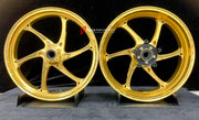 We manufacture premium quality forged motorcycle wheels rims for KTM 790 890 in any design, size, color.

Wheel sizes (motorcycle spec):

Front: 3.5 x 17

Rear: 5.5 x 17

Weight:

Front: 3.25 kg (7.16 lbs)

Rear: 4.65 kg (10.25 lbs)


Finishing: Gloss Gold

Forza Performance Group engineers and manufactures each forged motorcycle wheel individually per order. This ensures precise fitment, uncompromised strength, and unique styling. Whether for racing, touring, or daily use — our wheels are built for both pe
