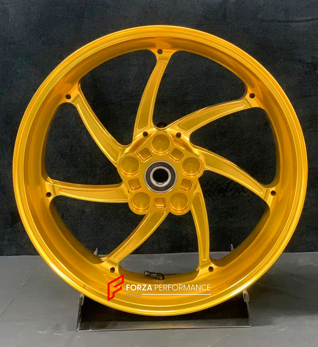 We manufacture premium quality forged motorcycle wheels rims for KAWASAKI ZX10R ZX10RR in any design, size, color.
Wheel sizes (motorcycle spec):
Front: 3.5 x 17
Rear: 6 x 17
Weight:
Front: 4.2 kg (19.26 lbs)
Rear: 5 kg (11.02 lbs)
Finishing: Satin Gold
Forza Performance Group engineers and manufactures each forged motorcycle wheel individually per order. This ensures precise fitment, uncompromised strength, and unique styling. Whether for racing, touring, or daily use — our wheels are built for bo