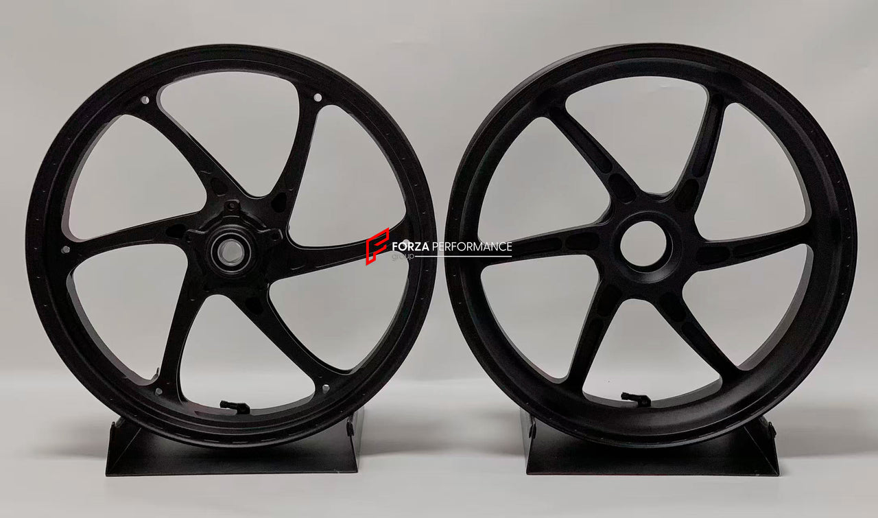 We manufacture premium quality forged motorcycle wheels rims for MV AGUSTA in any design, size, color.

Wheel sizes (motorcycle spec):

Front: 3.5 x 17

Rear: 5.5 x 17

Weight:

Front: 3.7 kg (8.16 lbs)

Rear: 3.65 kg (8.05 lbs)


Finishing: Matt Black

Forza Performance Group engineers and manufactures each forged motorcycle wheel individually per order. This ensures precise fitment, uncompromised strength, and unique styling. Whether for racing, touring, or daily use — our wheels are built for both perfor