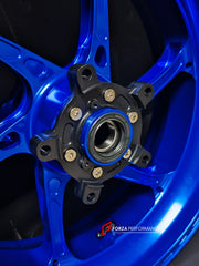 We manufacture premium quality forged motorcycle wheels rims for QJMOTOR in any design, size, color.

Wheel sizes (motorcycle spec):

Front: 3.5 x 17

Rear: 6 x 17

Weight:

Front: 4.25 kg (9.37 lbs)

Rear: 4.85 kg (10.69 lbs)


Finishing: Gloss Blue

Forza Performance Group engineers and manufactures each forged motorcycle wheel individually per order. This ensures precise fitment, uncompromised strength, and unique styling. Whether for racing, touring, or daily use — our wheels are built for both performa
