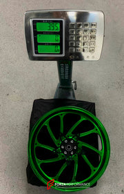 We manufacture premium quality forged motorcycle wheels rims for YAMAHA in any design, size, color.

Wheel sizes (motorcycle spec):

Front: 3.5 x 15

Rear: 4 x 14

Weight:

Front: 3.95 kg (8.71 lbs)

Rear: 3.8 kg (8.38 lbs)


Finishing: Gloss Green

Forza Performance Group engineers and manufactures each forged motorcycle wheel individually per order. This ensures precise fitment, uncompromised strength, and unique styling. Whether for racing, touring, or daily use — our wheels are built for both performanc