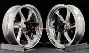 We manufacture premium quality forged motorcycle wheels rims for YAMAHA in any design, size, color.

Wheel sizes (motorcycle spec):

Front: 3.5 x 15

Rear: 4.5 x 15

Weight:

Front: 3.6 kg (7.94 lbs)

Rear: 4.75 kg (10.47 lbs)


Finishing: Gloss Silver

Forza Performance Group engineers and manufactures each forged motorcycle wheel individually per order. This ensures precise fitment, uncompromised strength, and unique styling. Whether for racing, touring, or daily use — our wheels are built for both perfor