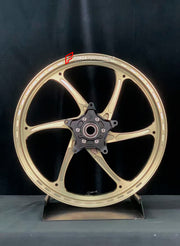 We manufacture premium quality forged motorcycle wheels rims for YAMAHA in any design, size, color.

Wheel sizes (motorcycle spec):

Front: 3 x 17

Rear: 4 x 17

Weight:

Front: 3.1 kg (6.83 lbs)

Rear: 3.55 kg (7.83 lbs)


Finishing: Satin Bronze

Forza Performance Group engineers and manufactures each forged motorcycle wheel individually per order. This ensures precise fitment, uncompromised strength, and unique styling. Whether for racing, touring, or daily use — our wheels are built for both performance