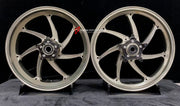We manufacture premium quality forged motorcycle wheels rims for YAMAHA in any design, size, color.

Wheel sizes (motorcycle spec):

Front: 3.5 x 17

Rear: 5.5 x 17

Weight:

Front: 4.25 kg (9.37 lbs)

Rear: 4.9 kg (10.8 lbs)


Finishing: Gloss Titanium

Forza Performance Group engineers and manufactures each forged motorcycle wheel individually per order. This ensures precise fitment, uncompromised strength, and unique styling. Whether for racing, touring, or daily use — our wheels are built for both perfo