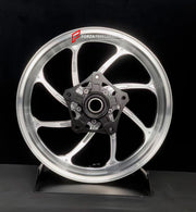 We manufacture premium quality forged motorcycle wheels rims for YAMAHA in any design, size, color.

Wheel sizes (motorcycle spec):

Front: 3.5 x 15

Rear: 4.5 x 15

Weight:

Front: 3.65 kg (8.04 lbs)

Rear: 4.85 kg (10.69 lbs)


Finishing: Gloss Silver

Forza Performance Group engineers and manufactures each forged motorcycle wheel individually per order. This ensures precise fitment, uncompromised strength, and unique styling. Whether for racing, touring, or daily use — our wheels are built for both perfo