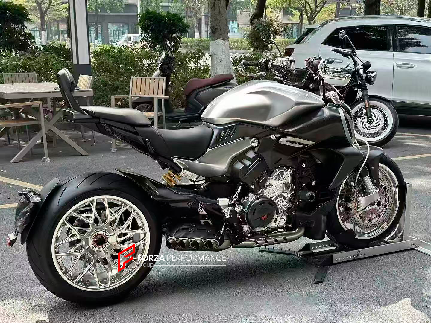 We manufacture premium quality forged motorcycle wheels rims for DUCATI DIAVEL 1200 1260 V4&nbsp;in any design, size, color.

Wheel sizes (motorcycle spec):

Front: 3.5 x 17

Rear: 8.0 x 17

Finishing: Brushed clear coating

Forza Performance Group engineers and manufactures each forged motorcycle wheel individually per order. This ensures precise fitment, uncompromised strength, and unique styling. Whether for racing, touring, or daily use — our wheels are built for both performance and design.

Advantages