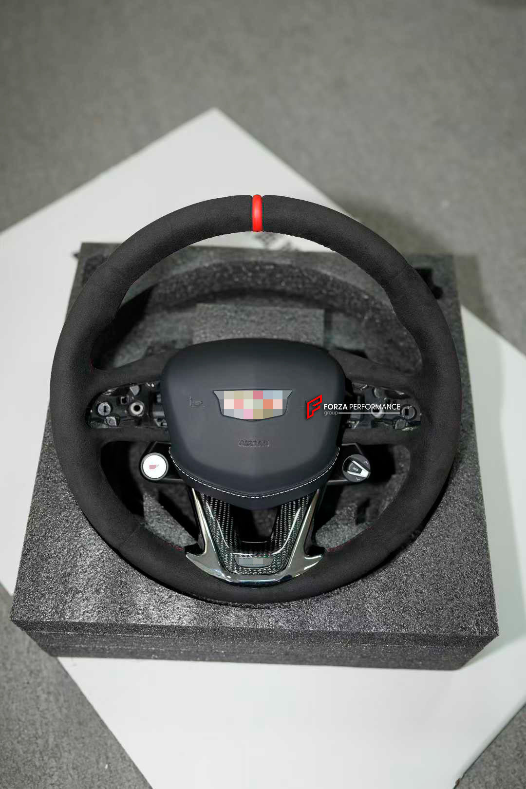 CUSTOM STEERING WHEEL for CADILLAC CT4 CT5 V

Set includes:

Steering wheel

Features:

Bolt-on and PLUG and PLAY
Our material is: harmless, light, durable, and Vibro-absorption