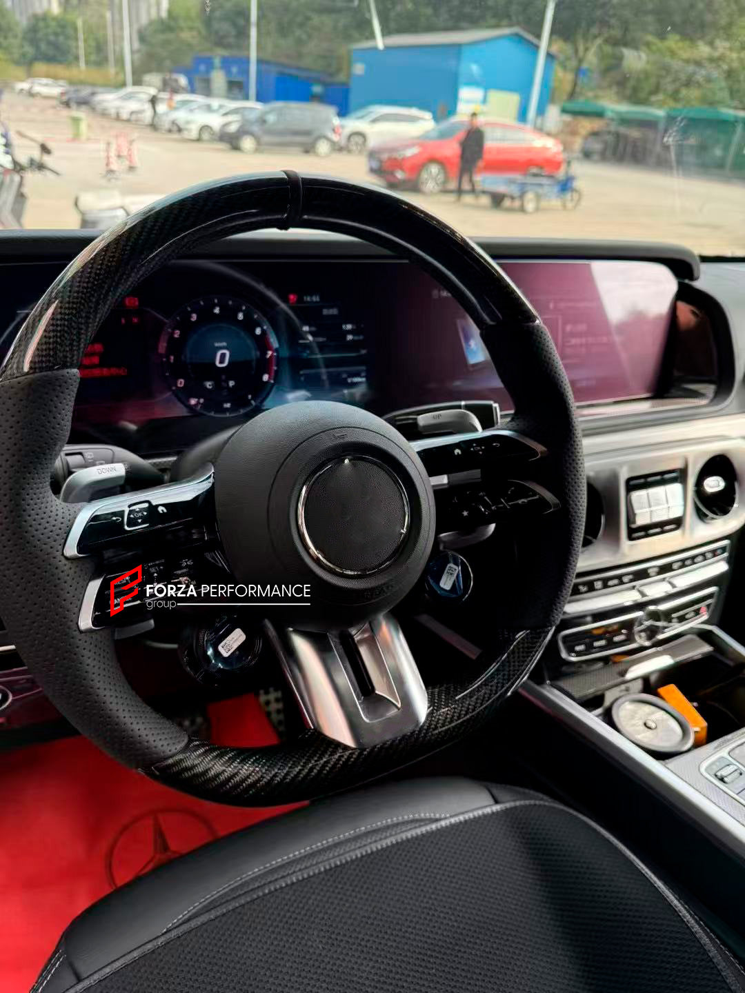 CUSTOM STEERING WHEEL for MERCEDES BENZ G-CLASS W465 G450 G350 G500 G550 AMG G63 2024+

Set includes:

Steering wheel

Features:

Bolt-on and PLUG and PLAY
Our material is: harmless, light, durable, and Vibro-absorption

For an extra cost:


LCD display
Airbag
Airbag cover
Shift paddles
Any color of stitching
Any material such as Alcantara, carbon, leather
Heating and vibration function
Full customization according to your preference

Production time: 10 days