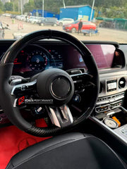 CUSTOM STEERING WHEEL for MERCEDES BENZ G-CLASS W465 G450 G350 G500 G550 AMG G63 2024+

Set includes:

Steering wheel

Features:

Bolt-on and PLUG and PLAY
Our material is: harmless, light, durable, and Vibro-absorption

For an extra cost:


LCD display
Airbag
Airbag cover
Shift paddles
Any color of stitching
Any material such as Alcantara, carbon, leather
Heating and vibration function
Full customization according to your preference

Production time: 10 days