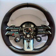 CUSTOM STEERING WHEEL for MERCEDES BENZ G-CLASS W465 G450 G350 G500 G550 AMG G63 2024+

Set includes:

Steering wheel

Features:

Bolt-on and PLUG and PLAY
Our material is: harmless, light, durable, and Vibro-absorption

For an extra cost:


LCD display
Airbag
Airbag cover
Shift paddles
Any color of stitching
Any material such as Alcantara, carbon, leather
Heating and vibration function
Full customization according to your preference

Production time: 10 days