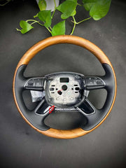 CUSTOM WOOD STEERING WHEEL FOR AUDI A3 A4 A5 A6 A7 A8