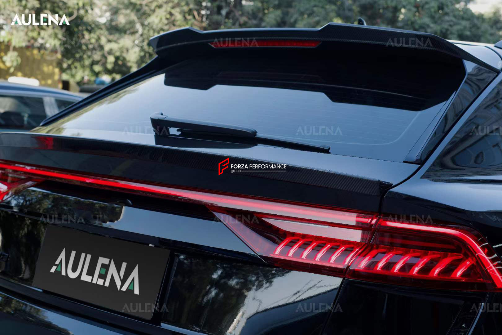 AUTHENTIC AULENA DRY CARBON WIDE BODY KIT for AUDI RSQ8 4M 2020+  Set includes:  Front Lip Front Air Vent Cover Hood/Bonnet Side Skirts Side Fenders Carbon Add-ons Trunk Wing Spoiler Rear Diffuser