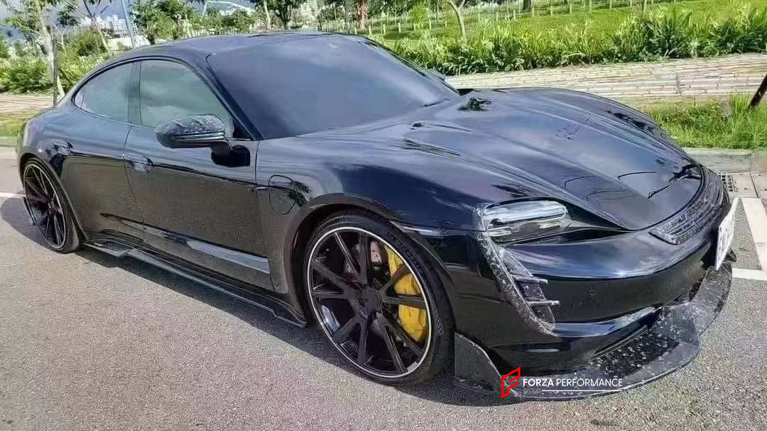 FORGED CARBON BODY KIT for PORSCHE TAYCAN

Set includes:

Front Lip
Front Canards
Front Fender Side Vents
Front Grille Cover
Side Skirts
Rear Diffuser
Side Splitters of the Rear Bumper
Rear Decklid Spoiler

Material: Carbon Fiber

CONTACT US FOR PRICING

Payment ►
Visa
Mastercard
PayPal with a credit card (add 4.4% at checkout)
Payoneer
Cryptocurrency
Shipment ►
By express DHL/UPS/TNT/FedEx
To the local international airport
Special line by air
Special line by the sea
To Europe and the UK by train

Please l