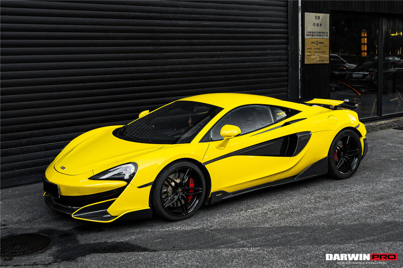 CONVERSION UPGRADE FACELIFT OLD TO NEW BODY KIT for MCLAREN 540C 570S 2015 - 2020 to 600LT 2018 - 2021
Set includes:

Front Bumper Lip
Front Lip Undertray
Material: Carbon (Can be made in Forged Carbon)

NOTE: Professional installation is required.