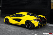 CONVERSION UPGRADE FACELIFT OLD TO NEW BODY KIT for MCLAREN 540C 570S 2015 - 2020 to 600LT 2018 - 2021
Set includes:

Rear Bumper Side Canards
Trunk Spoiler with LED Light
Engine Trunk
Rear Bumper
Rear Diffuser
Exhaust
Material: Carbon (Can be made in Forged Carbon)

NOTE: Professional installation is required.