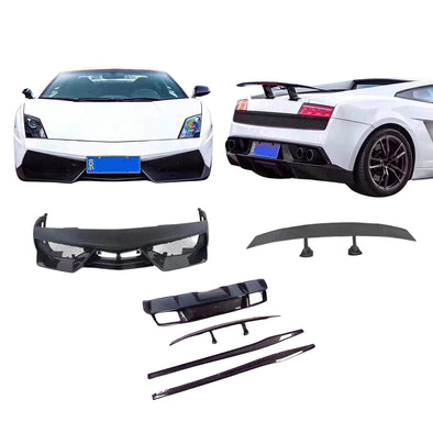 DMC Style Front Bumper Carbon Fiber Side Skirts Rear Diffuser Spoiler Wing Body kits For Lamborghini Gallardo LP550 LP560 LP570