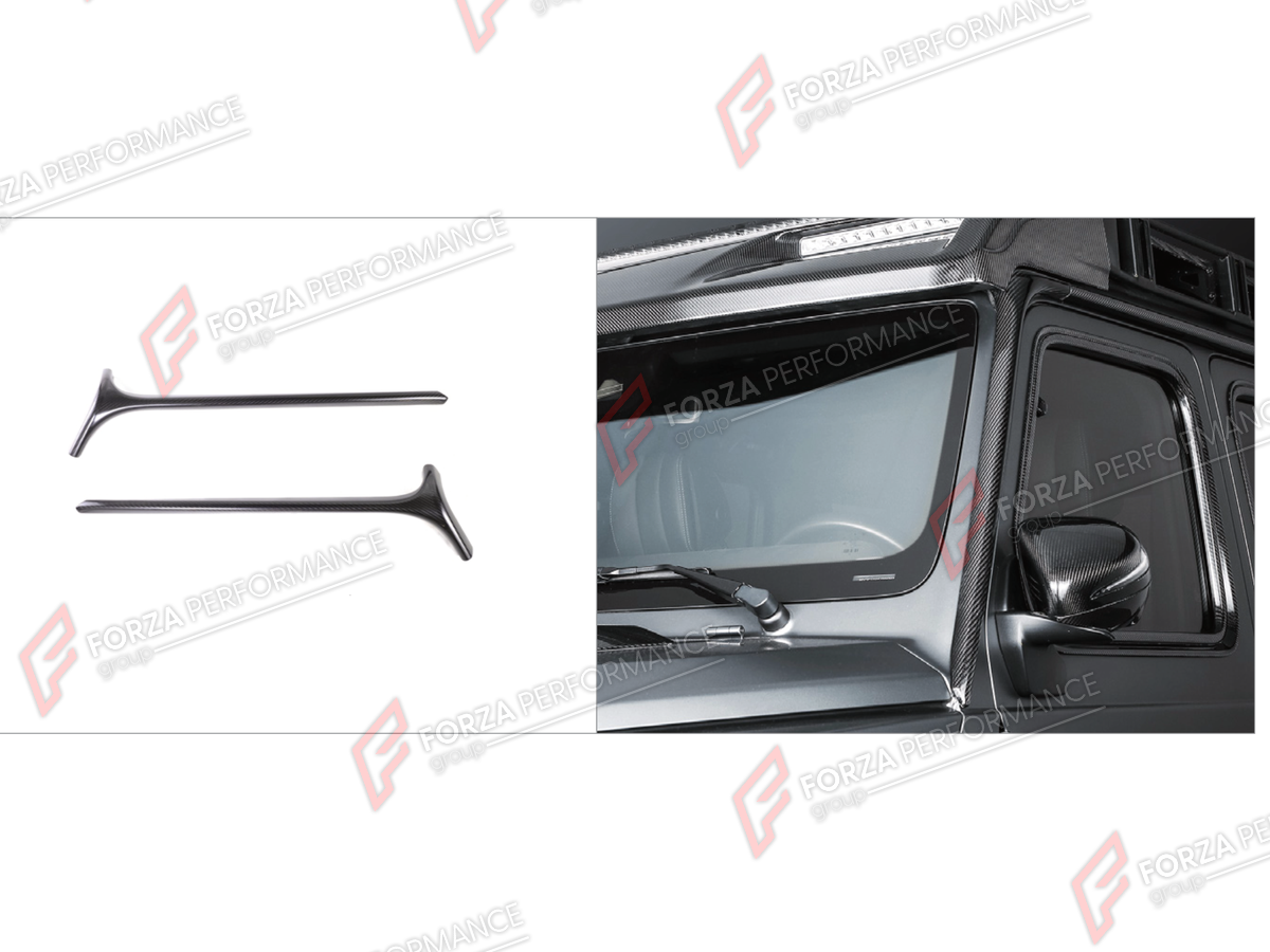 DRY CARBON A-PILLAR COVERS for MERCEDES-BENZ G-CLASS W464 2019 - 2024

Set includes:
A-Pillar Covers

Material: Dry Carbon

NOTE: Professional installation is required.