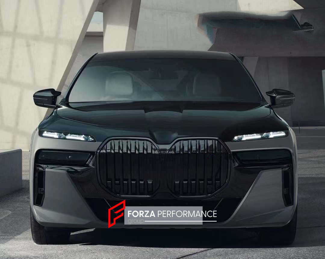 AERO BODY KIT FOR BMW 7 SERIES G70 M760 2022  Set includes:  Front Lip Side Skirts Roof Spoiler Rear Spoiler Rear Diffuser Exhaust Tips