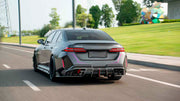 DRY CARBON AERO KIT for BMW M5 G90 G99 2024+



Set includes:

Front Lip

Front Bumper Trims
Side Skirts

Rear Diffuser

Material: Dry Carbon

Note: Professional installation is required

