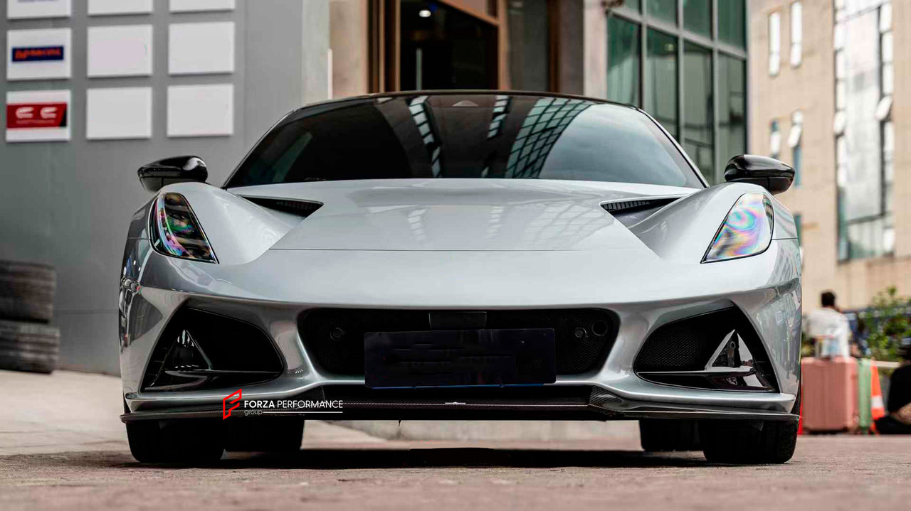 DRY CARBON AERO KIT for LOTUS EMIRA 2022+

Set includes:

Front Lip
Rear Diffuser

Material: Dry Carbon

Note: Professional installation is required.
