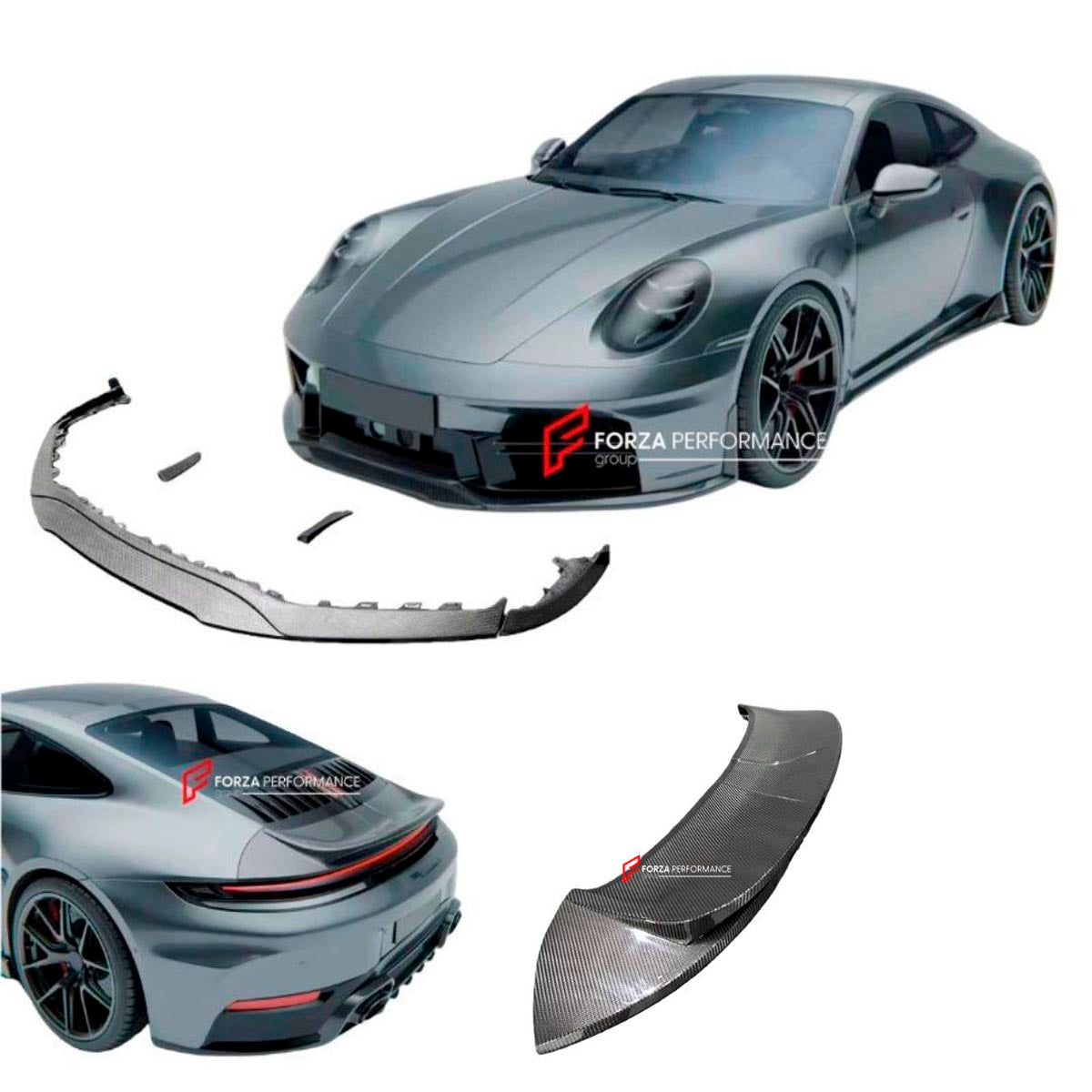 DRY CARBON AERO KIT for PORSCHE 911 992.2 CARRERA 2025+
Set includes:

Front Lip
Side Skirts
Rear Duck Spoiler
Rear Diffuser
Material: Dry Carbon

NOTE: Professional installation is required.