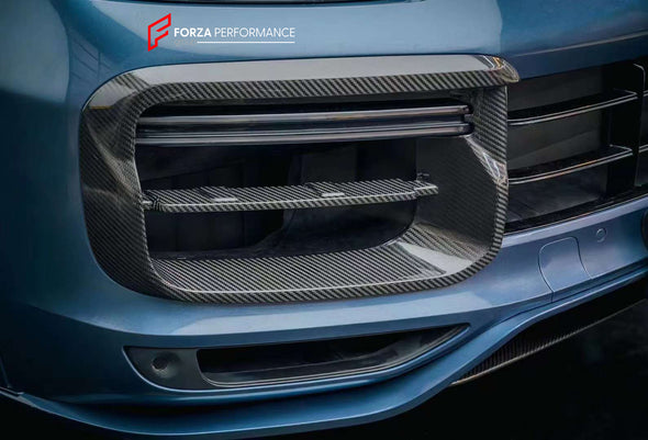 DRY CARBON AIR VENT COVERS for Porsche Cayenne Turbo E3(9Y0)  Set includes:  Air Vent Covers