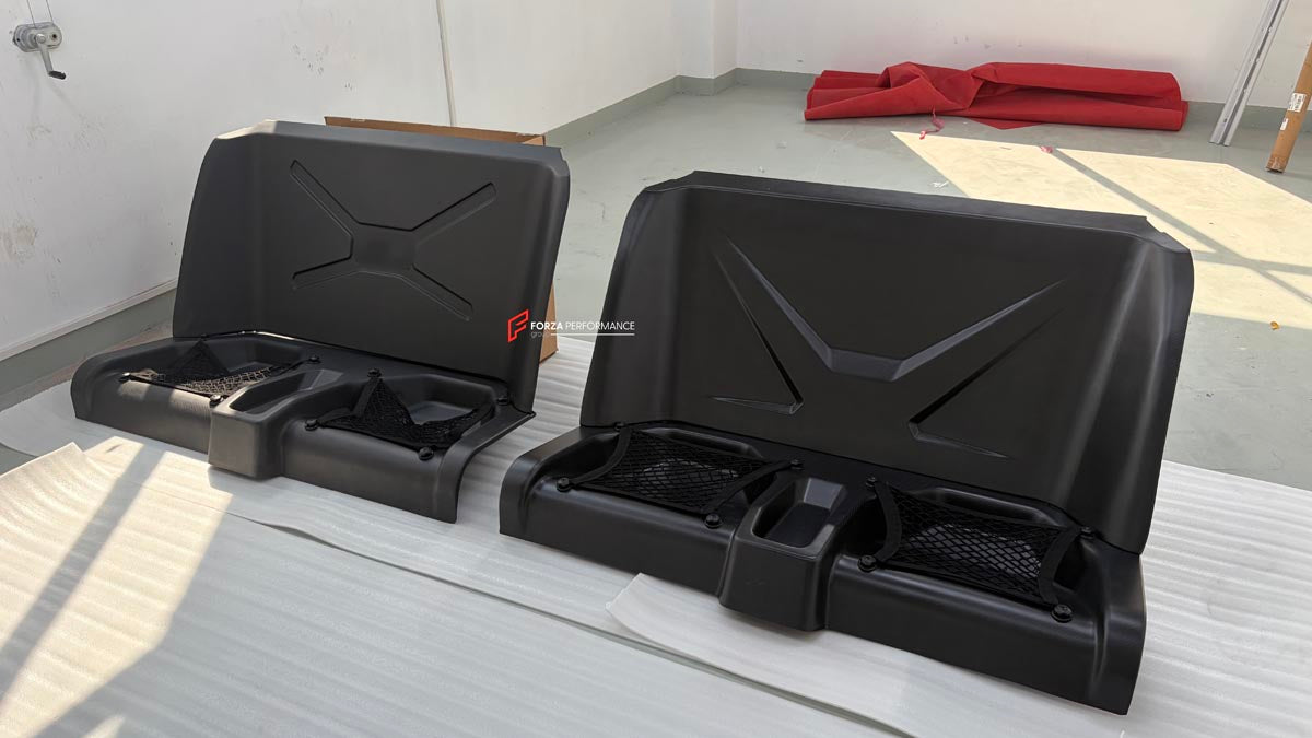 DRY CARBON BACK SEAT DELETE KIT REAR SEAT REMOVE for BMW M2 G87 M240 G42 2021+

Designed to:

Reduce overall weight of the car
Increase available cargo space
Enhance speed and driving control
Maintain a fresh appearance with UV protection
Material: Carbon