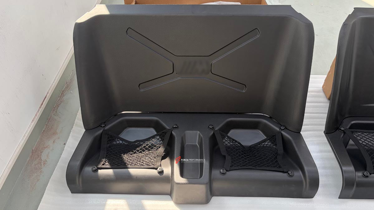 DRY CARBON BACK SEAT DELETE KIT REAR SEAT REMOVE for BMW M2 G87 M240 G42 2021+

Designed to:

Reduce overall weight of the car
Increase available cargo space
Enhance speed and driving control
Maintain a fresh appearance with UV protection
Material: Carbon