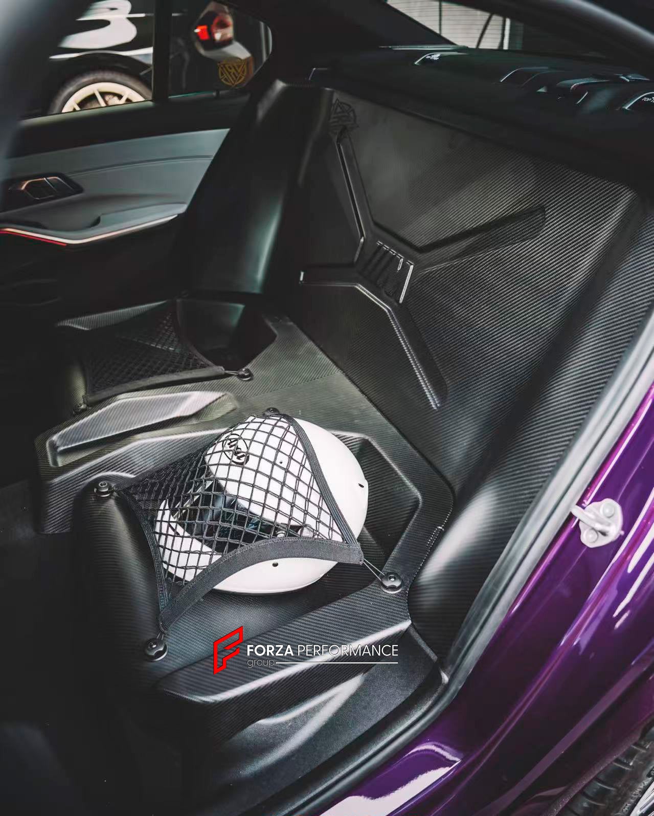 DRY CARBON BACK SEAT DELETE KIT REAR SEAT REMOVE for BMW M4 G82 2021+

Designed to:

Reduce overall weight of the car
Increase available cargo space
Enhance speed and driving control
Maintain a fresh appearance with UV protection

Material: Carbon