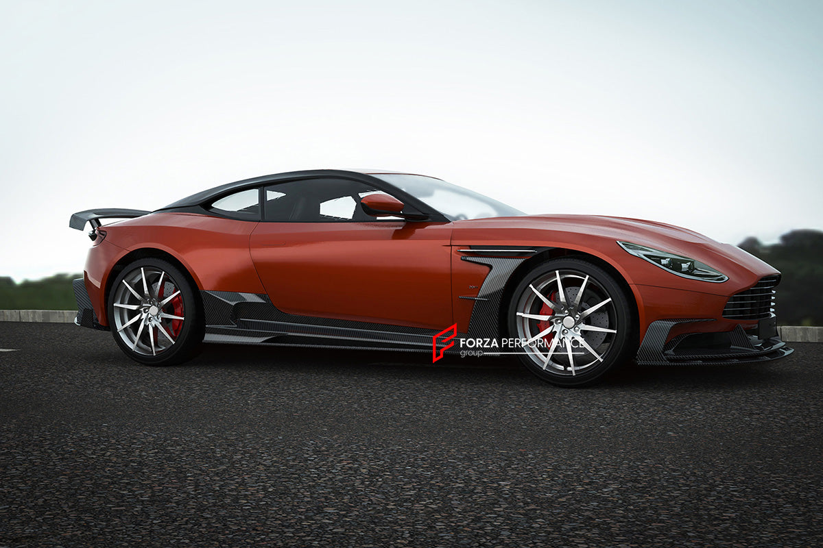 DRY CARBON BODY KIT for ASTON MARTIN DB 11 AM5 2016 - 2023

Set includes:

Front Lip
Hood / Bonnet
Fender Flares
Side Skirts
Rear Spoiler
Rear Diffuser

Material: Dry Carbon
