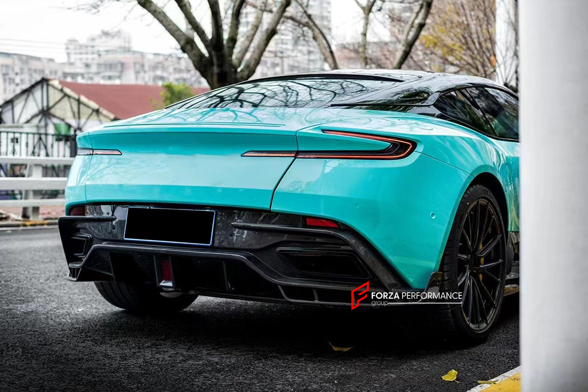 DRY CARBON BODY KIT for ASTON MARTIN DB 11 AM5 2016 - 2023

Set includes:

Front Lip
Hood / Bonnet
Fender Flares
Side Skirts
Rear Spoiler
Rear Diffuser

Material: Dry Carbon