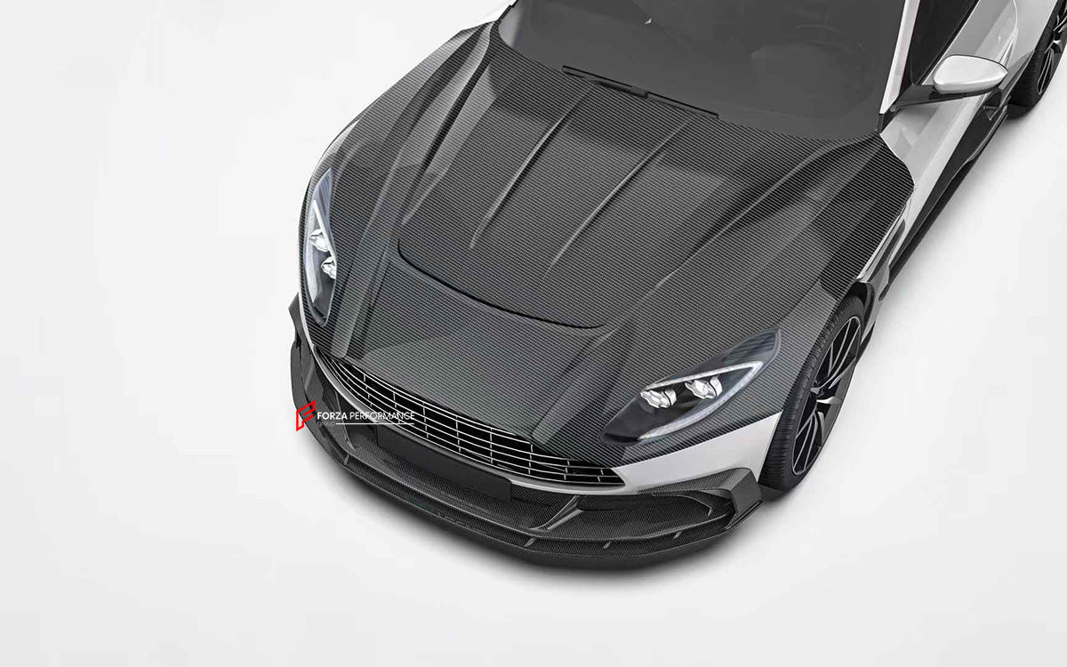 DRY CARBON BODY KIT for ASTON MARTIN DB 11 AM5 2016 - 2023

Set includes:

Front Lip
Hood / Bonnet
Fender Flares
Side Skirts
Rear Spoiler
Rear Diffuser

Material: Dry Carbon