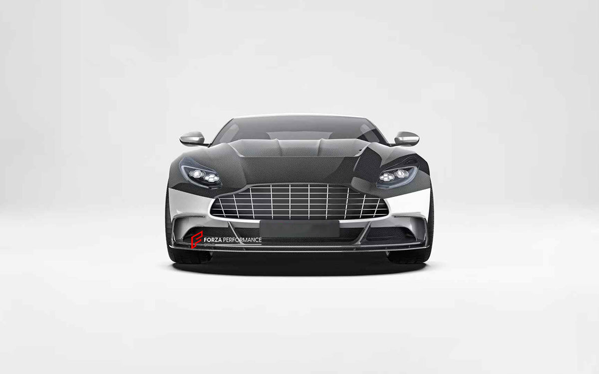 DRY CARBON BODY KIT for ASTON MARTIN DB 11 AM5 2016 - 2023

Set includes:

Front Lip
Hood / Bonnet
Fender Flares
Side Skirts
Rear Spoiler
Rear Diffuser

Material: Dry Carbon