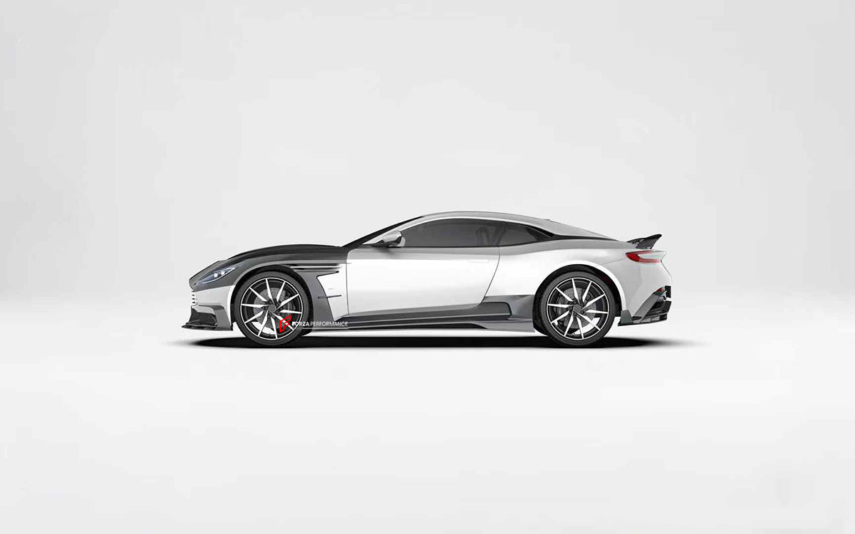 DRY CARBON BODY KIT for ASTON MARTIN DB 11 AM5 2016 - 2023

Set includes:

Front Lip
Hood / Bonnet
Fender Flares
Side Skirts
Rear Spoiler
Rear Diffuser

Material: Dry Carbon