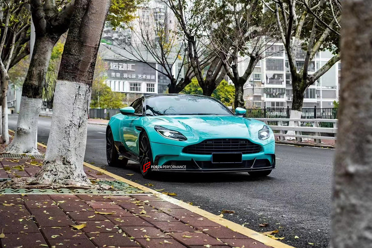 DRY CARBON BODY KIT for ASTON MARTIN DB 11 AM5 2016 - 2023

Set includes:

Front Lip
Hood / Bonnet
Fender Flares
Side Skirts
Rear Spoiler
Rear Diffuser

Material: Dry Carbon