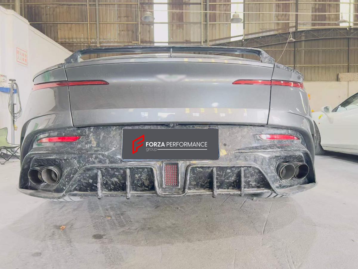 MANSORY CYRUS STYLE FORGED CARBON BODY KIT for ASTON MARTIN DB11      Set includes:  Front Bumper  Front Grille Front Lip Rear Bumper Rear Diffuser with LED Light Side Skirts Hood / Bonnet Mirror Covers Slats For Front Wheel Arch Rear Spoiler
