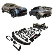 DRY CARBON BODY KIT for ASTON MARTIN DBX AM8 2020 - 2024 FORZA PERFORMANCE custom fit MS Style

Set includes:
Front Lip
Front Bumper Air Vent Covers
Hood Bonnet Air Vents
Side Fender Vents
Fender Flares
Side Mirror Covers
Body Side Door Moldings
Side Skirts
Roof Spoiler
Rear Spoiler Wing
Rear Diffuser

Material: Dry Carbon

NOTE: Professional installation is required.
