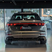 DRY CARBON BODY KIT for AUDI Q8 4M FACELIFT 2023+ FORZA PERFORMANCE custom fit ABT Style

Set includes:
Front Lip
Side Fender Vents
Rear Diffuser
Exhaust Tips

Material: Dry Carbon

NOTE: Professional installation is required.