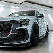 DRY CARBON BODY KIT for AUDI RS Q8 4M 2024+ FORZA PERFORMANCE custom fit ABT
Set includes:

Front Lip
Front Splitter
Front Bumper Fins
Front Fenders
Front Fender Vents
Side Mirror Covers
Side Skirts
Rear Fenders
Ducktail Spoiler
Rear Bumper Fins
Rear Diffuser
Material: Dry Carbon

NOTE: Professional installation is required.