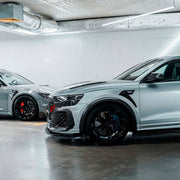 DRY CARBON BODY KIT for AUDI RS Q8 4M 2024+ FORZA PERFORMANCE custom fit ABT
Set includes:

Front Lip
Front Splitter
Front Bumper Fins
Front Fenders
Front Fender Vents
Side Mirror Covers
Side Skirts
Rear Fenders
Ducktail Spoiler
Rear Bumper Fins
Rear Diffuser
Material: Dry Carbon

NOTE: Professional installation is required.