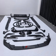 DRY CARBON BODY KIT for AUDI RS Q8 4M 2024+ FORZA PERFORMANCE custom fit ABT
Set includes:

Front Lip
Front Splitter
Front Bumper Fins
Front Fenders
Front Fender Vents
Side Mirror Covers
Side Skirts
Rear Fenders
Ducktail Spoiler
Rear Bumper Fins
Rear Diffuser
Material: Dry Carbon

NOTE: Professional installation is required.