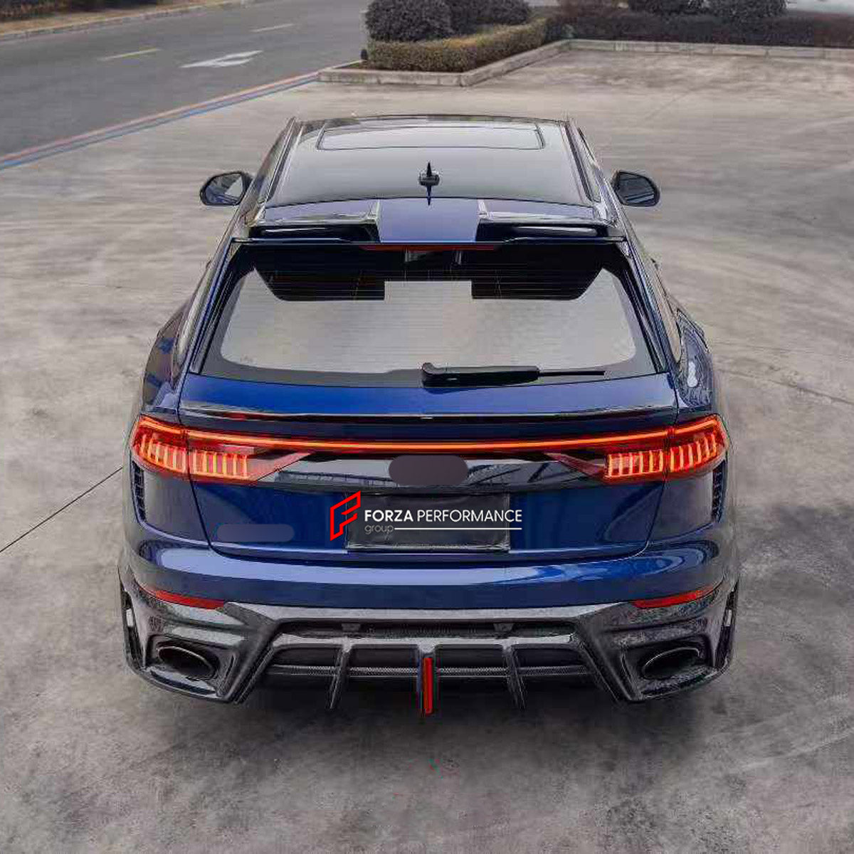 DRY CARBON BODY KIT for AUDI RS Q8 4M 2019 - 2024

Set includes:
Front Lip
Front Bumper Canards
Side Skirts
Roof Spoiler
Ducktail Spoiler
Rear Bumper Fins
Rear Diffuser

Material: Dry Carbon

NOTE: Professional installation is required.