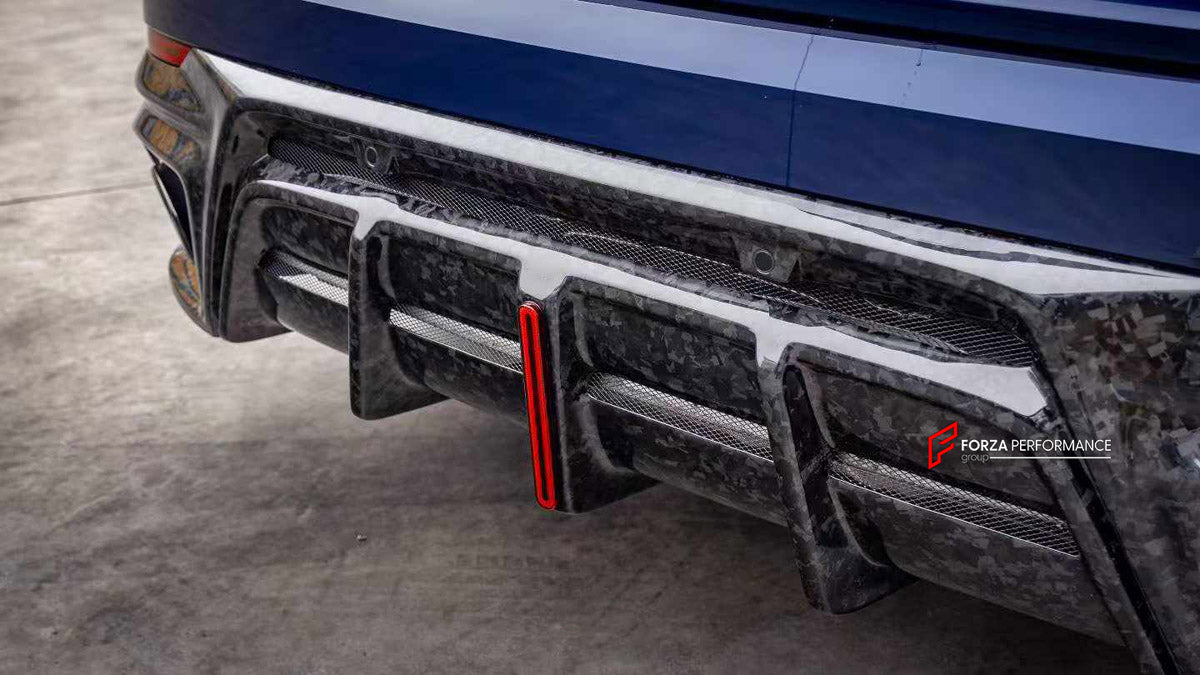 DRY CARBON BODY KIT for AUDI RS Q8 4M 2019 - 2024

Set includes:
Front Lip
Front Bumper Canards
Side Skirts
Roof Spoiler
Ducktail Spoiler
Rear Bumper Fins
Rear Diffuser

Material: Dry Carbon

NOTE: Professional installation is required.