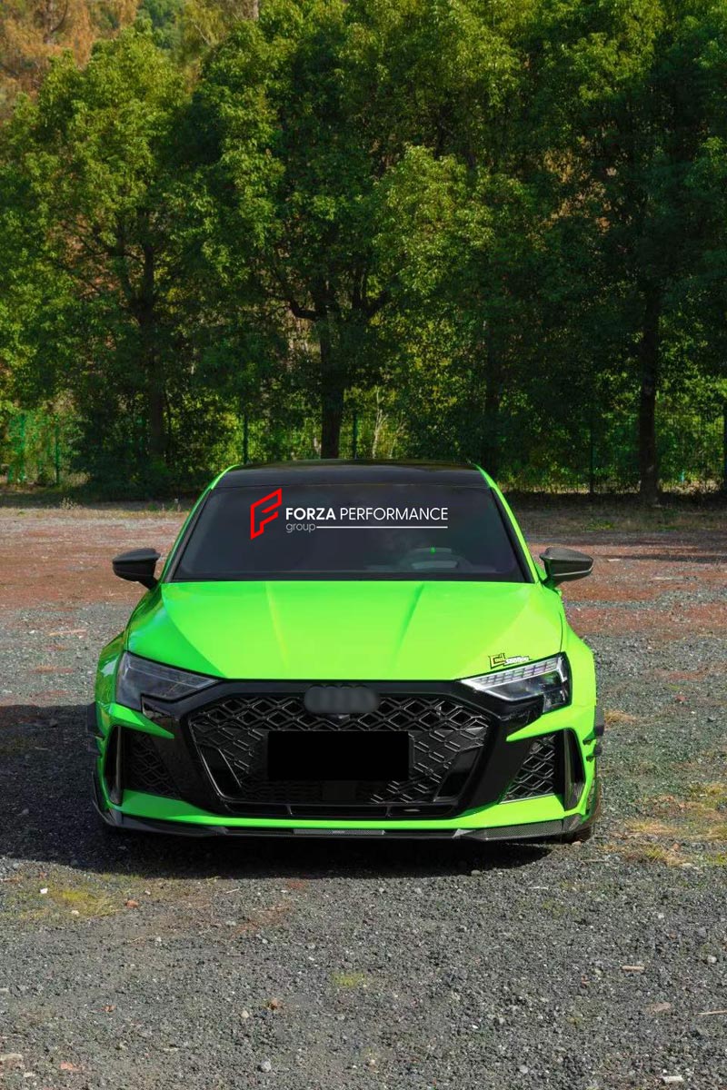 DRY CARBON BODY KIT for AUDI RS3 8Y 2024+
Set includes:

Front Lip
Side Skirts
Diffuser
Roof Spoiler
Material: Dry Carbon

NOTE: Professional installation is required.