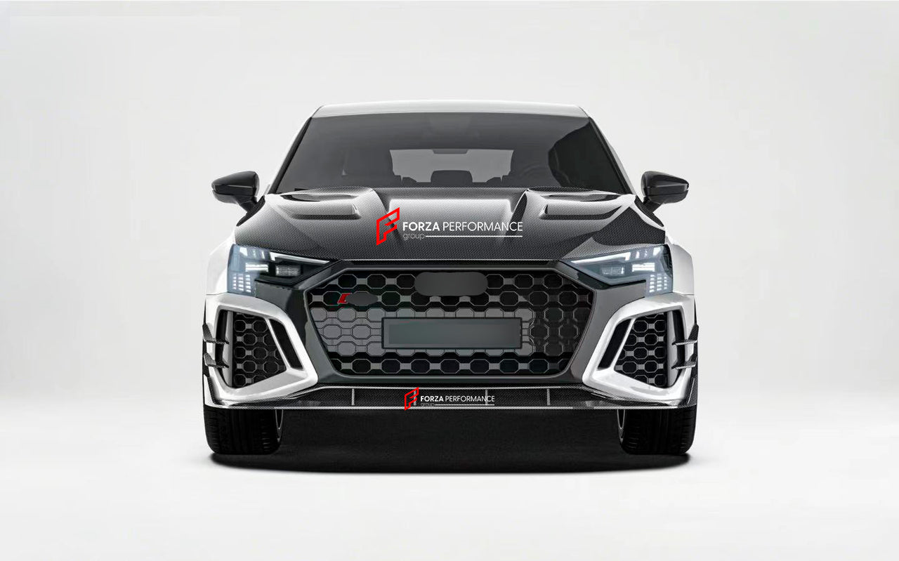 DRY CARBON BODY KIT for AUDI RS3 8Y FACELIFT 2024+ Forza Performance custom fit Paktechz style design